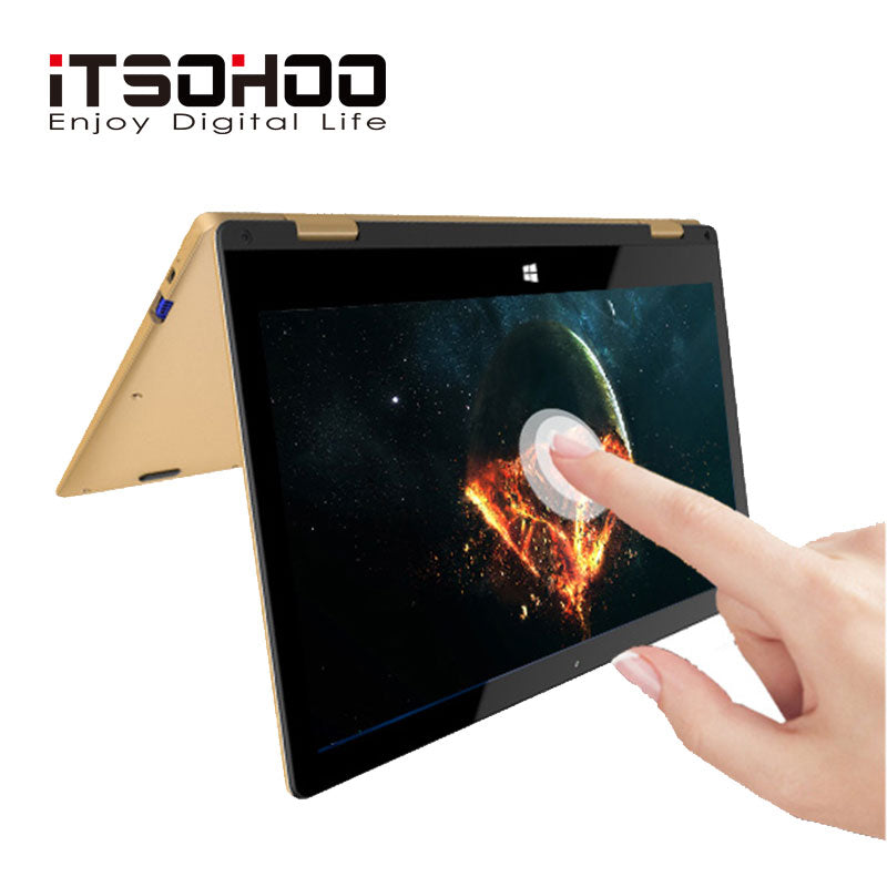 11.6 inch touchscreen convertible tablet laptop iTSOHOO 360 degree rotating laptops  intel   Notebook computer