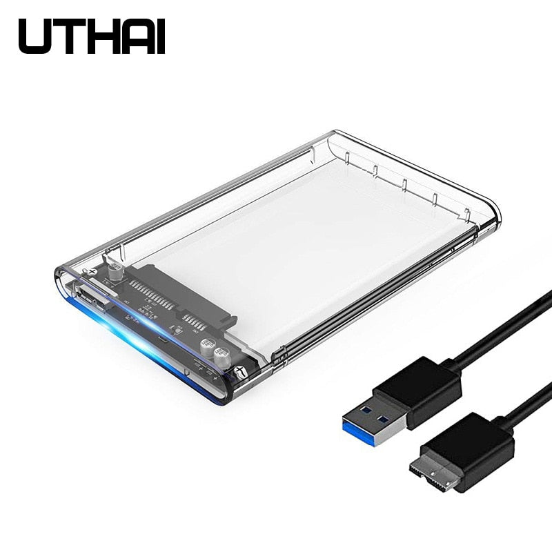 UTHAI G06 USB3.0 Hard Disk Box 2.5 inch Serial Port SATA SSD mechanical disk Support 6TB transparent Mobile External HDD Case