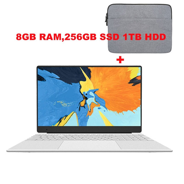 Notebook 15.6 inch 8GB RAM 1TB HDD Intel Celeron J3455 1080P IPS Screen Windows 10 PRO Full Layout Keyboard Numeric keypad