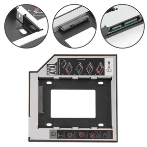 12.7mm 2nd HDD Caddy Aluminum Optibay SATA 3.0 Hard Disk Drive Box Enclosure DVD Adapter 2.5 SSD 2TB for Laptop CD-ROM