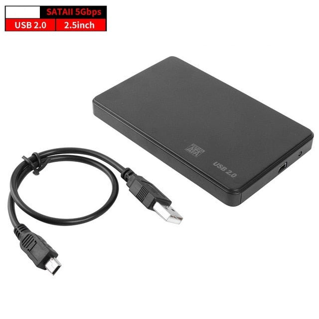 2.5 inch HDD SSD Case Sata to USB 3.0 2.0 Adapter Free 5 6 Gbps Box Hard Drive Enclosure Support 2TB HDD Disk For WIndows Mac OS