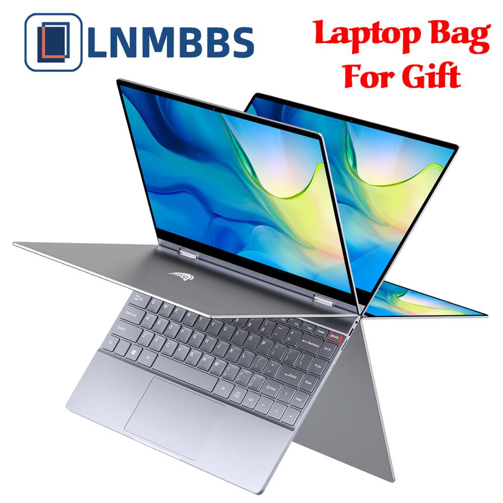 LNMBBS 360° Laptop 13.3 inch Notebook 8GB LPDDR4 256GB SSD 1920*1080 IPS touch screen intel N4100 BT5.0 WIFI Camera slim laptop