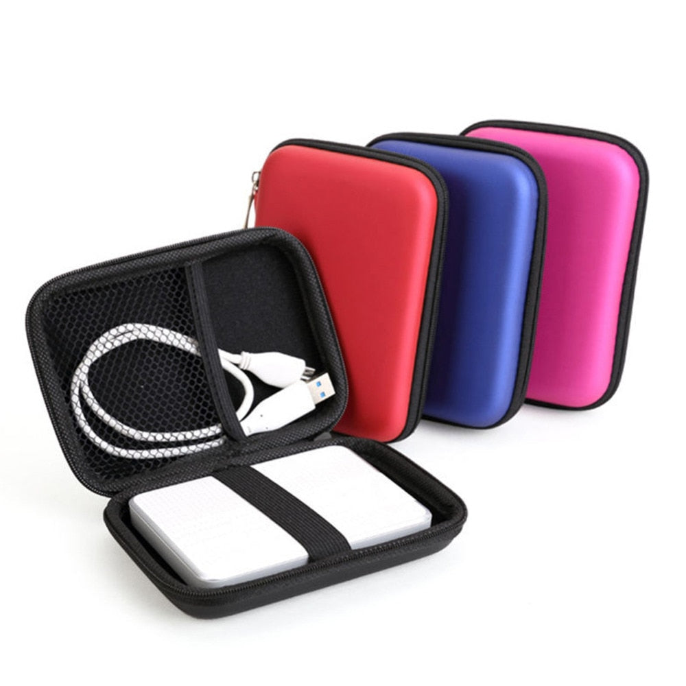 2.5" HDD Bag External USB Hard Drive Disk Carry Mini Usb Cable Case Cover Pouch Earphone Bag for PC Laptop Hard Disk Case New